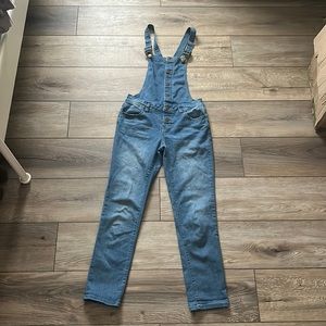 Blue Jean overalls stretchy, comfortable material size 12 girls